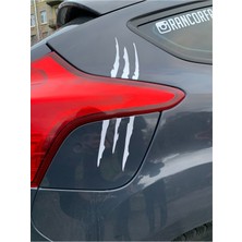 Ruselland Pençe Özel Yeni Sticker Beyaz 30 cm