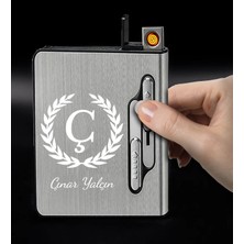 vegahediye v vega Kişiye Özel Isim Tasarımlı Otomatik USB Şarjlı Çakmak Tabaka