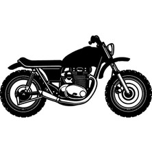 Ruselland Klasik Motosikletler Model 11 Oto Özel Yeni Sticker 30 x 15 cm