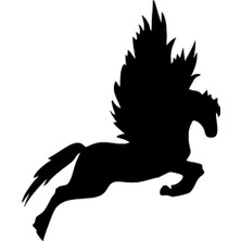 Ruselland Uçan Pegasus Duvar Dekor Sticker 40 x 48 cm