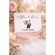 Frisson Söz, Kına, Nişan, Düğün, Kişiye Özel  Masa Kartı 20 Adet