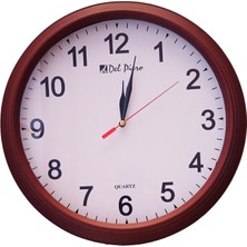 Dyris 37 cm Ahşap Görünümlü Duvar Saati – Büyük Boy Dekoratif Salon, Mutfak, Ofis Duvar Saati | Sessiz Quartz Mekanizma | Klasik & Modern Tasarım