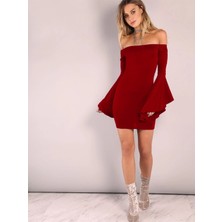 Liyuza B101320 Ispanyol Kol Straplez Elbise