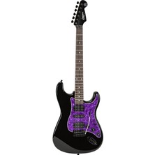 New Orleans Vega Pr Hsh Parlak Siyah ve Mor Elektro Gitar