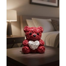 DS LLC Ieg ™ 10CM 3D Özel Baskı Kalpli Ayıcık Romantik Hediye Objesi DSLLCRS-IEGK34