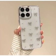 M.TK Moveteck Xiaomi Mi 15T Pro Kılıf Kamera Korumalı Şeffaf Dalga Kenarlı Kalp Fiyonk Desenli Sert Silikon Kapak