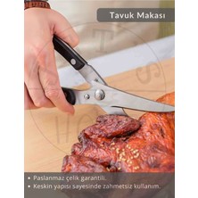 Feyza Design Paslanmaz Çok Amaçlı Tavuk ve Balık Makası, Salata Kesici