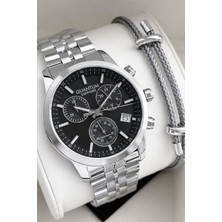 Quantum Sapphire Cam Italyan Bileklikli 10 Atm Suya Dayanıklı 2 Yıl Garantili Erkek Kol Saati 1008SS