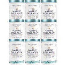 CELLURAGEN Cellular Life Marine Collagen Complex Balık Kolajen Peptitleri, Ca-Akg Içeren Takviye 30GÜN x 9 Adet