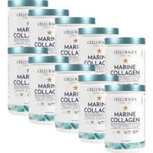 CELLURAGEN Cellular Life Marine Collagen Complex Balık Kolajeni Peptitleri, Ca-Akg Takviye Edici Gıda x 10 Adet