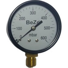 BEZE 0-100 Bar Manometre 63MM Kadran 1/4'' Alt Bağlantı Basınç Ölçer