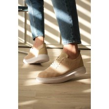 Trivogue KB-M101 Kuback Bej Triko Bağcıklı Günlük Erkek Ayakkabı