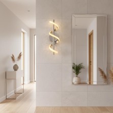 Elizim Home Lighting Burgu Ledli Pilli Krom Aplik