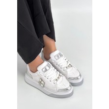 Fresco Scarfs Ceans Beyaz Cilt Bağcıklı Spor Ayakkabı