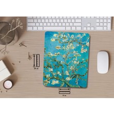 Ivart Çiçek Açan Badem Ağacı Desenli Bileklik Destekli Dikdörtgen Mouse Pad