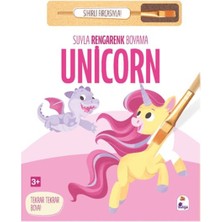 İndigo Kitap Suyla Rengarenk Boyama - Unicorn (Sihirli Fırçasıyla)