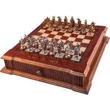 Helena Wood Art Büyük Gül Renkli Satranç Seti 35 Parça Ahşap ve Metal Malzemeden Üretilmiştir