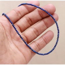 Taşmir Lapis Lazuli 3 mm Faset Kesim Ince Dizi Kolye