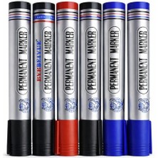 Gümrük Bey Permanent Marker 6’lı Set | Kalıcı Keçeli Kalem | Suya Dayanıklı, Hızlı Kuruyan , Kalıcı Kalem