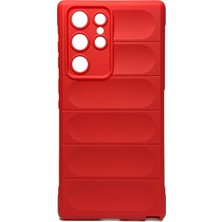 Ve Kırmızı Samsung Galaxy S22 Ultra ile Uyumlu Love Serisi Darbeye Dayanıklı Kamera Korumalı Silikon Kılıf