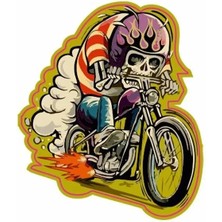 Kabartmalı Motor ve Oto Sticker 8x7 cm Ölçüsünde