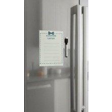 Tint and Treats Buzdolabı Alışveriş Listesi A5 – Laminasyonlu Yaz Sil – Magnetli – Yaz Sil Kalem Hediyeli