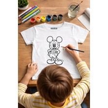 Mickey Tişört Boyama Seti – Çocuk Full Set Fırçalı, Kreatif Elbise Tasarım Oyunu, 3+ Yaş