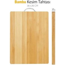 Ecoport Metal Saplı Bambu Kesim Panosu