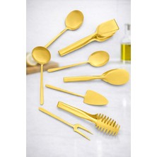Zeyma Home 8 Parça Gold Paslanmaz Çelik Servis Seti
