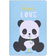 Ela's Paper Panda Love Mavi Defter