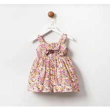 Butik Kız Çocuk %100 Pamuklu Çiçekli Özel Tasarım Elbise