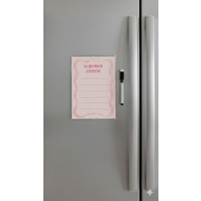 Tint and Treats Buzdolabı Alışveriş Listesi A5 – Laminasyonlu Yaz Sil – Magnetli – Yaz Sil Kalem Hediyeli