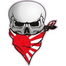 Kabartmalı  Kurukafa Motor ve Oto Sticker 7x9 cm Ölçüsünde