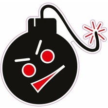 Kabartmalı  Komik Motor ve Oto Sticker 9,5X10 cm Ölçüsünde