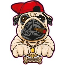Kabartmalı Köpek Motor ve Oto Sticker 7,5X10 cm Ölçüsünde