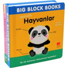Uçan Fil Yayınları Big Block Books - Hayvanlar (Animal) Eğitici Kitap 50 Sayfa Renkli Tasarım Türkiye Menşeli