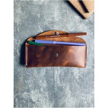 Pepuza Hakiki Deri Kalemlik - Taba