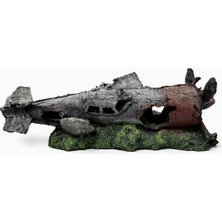 Akvaryum Batık Uçak Dekor