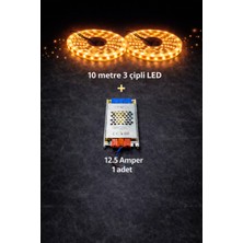 ZMR Lumıxa 3 Çipli 10 Metre Amber LED + 12.5 Amper Trafo
