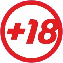 Kabartmalı  +18 Motor ve Oto Sticker 8x8 cm Ölçüsünde