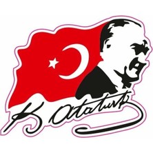 Mrt Teknik Kabartmalı Sticker Bayrak Motor ve Oto Sticker 7,5x9 cm Ölçüsünde