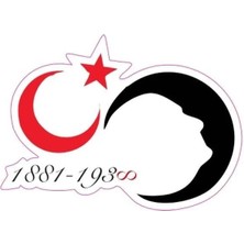 Kabartmalı Bayrak Motor ve Oto Sticker 7X10 cm Ölçüsünde