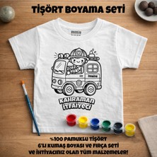 Çocuk Tişört Boyama Seti – Itfaiye Boyanabilir Tişört Eğitici ve Eğlenceli Aktivite Seti