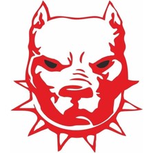 Kabartmalı Pıtbull Motor ve Oto Sticker 7,5x8,5 cm Ölçüsünde