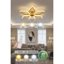 Marsel Lighting Papatya 6lı LED Avize 3 Renk LED Secenekli Salon Oturma Odası Avize