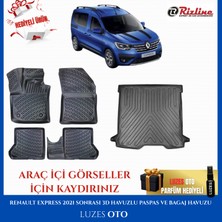 Rizline Renault Express 3D Havuzlu Paspas ve Bagaj Havuzu 2021 Model Uyumlu