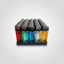 Copper Taşlı Şeffaf Çakmak Doldurulabilir, 50 Adet