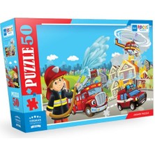 Blue Focus Fireman (Itfaiyec) - Puzzle 50 Parça