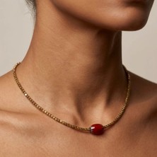 THEIA GemWorks Lohen - Hematit & Nepal Cam Boncuk Kolye