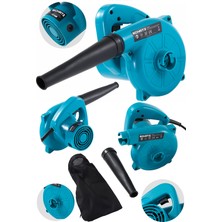 Schatz 450W 6 Kademe Devir Ayarlı Elektrikli Hava Körüğü Yaprak Üfleme Bilgisayar Temizleme Makinesi Mavi